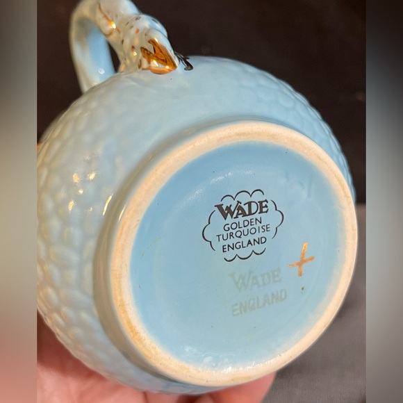 Wade England Golden Turquoise Milk Creamer Jug - Picture 5 of 5